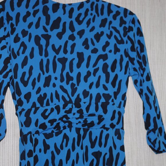 Diane von Furstenberg David pleated leopard-print stretch-jersey mini dress S - Picture 10 of 11